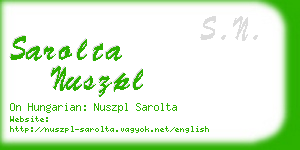 sarolta nuszpl business card